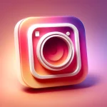 DALL·E 2024-06-05 18.24.40 - A beautiful Instagram icon. The icon should have a modern and sleek design with a gradient background that transitions smoothly between shades of pink